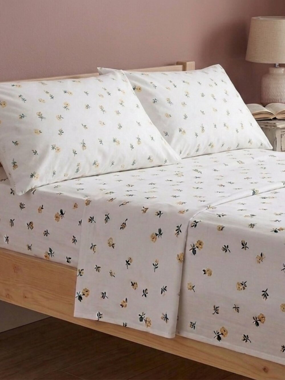 NWT! Cath Kidston Sheet Set -100% Cotton - Lace Ditsy Lemon - Full Size